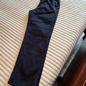 Bearbottom Relaxed Fit Stretch Chino Pants. L, 30” inseam. Navy color